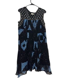 Anthropologie Moulinette Soeurs Vintage Beaded Boho Flowy Midi Dress Size 4